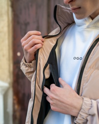 Абсолютно нова версія зимової чоловічої куртки від OGONPUSHKA Homie 2.0 Silk беж. . фото 11