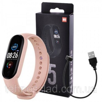 Фітнес браслет Smart Watch M5 Band Classic рожеві розумний годинник трекер сенсо. . фото 8