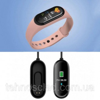 Фітнес браслет Smart Watch M5 Band Classic рожеві розумний годинник трекер сенсо. . фото 10