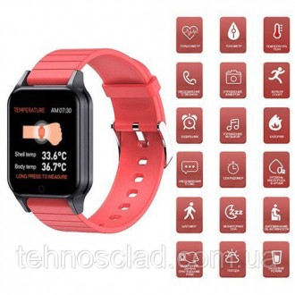 Смарт годинник розумний Smart Watch T96 водозахист: IP67 кольоровий сенсорний 1,. . фото 6