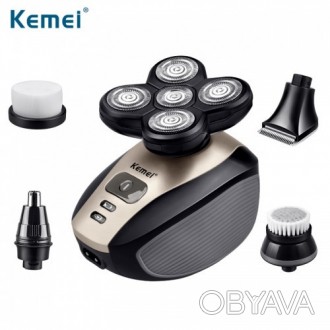 Ця машинка для гоління KM-1000 Kemei 5-в-1 чудово задовольняє ваші вимоги до пер. . фото 1