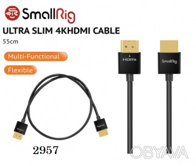 Кабель SmallRig Ultra Slim 4K HDMI Cable 55cm 2957 (2957)
SmallRig Ultra Slim 4K. . фото 1