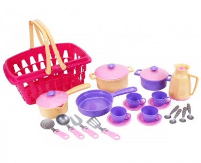 Набір іграшкового кухонного посуду від ТехноК Кухонний набір у місткій корзині &. . фото 3