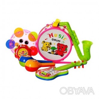 Набір музичних інструментів для малюка Яскравий, пластмасовий, музичний інструме. . фото 1