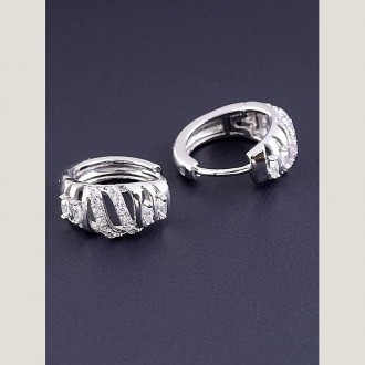 086601 Серьги 'XUPING' Фианит  (родий). Житомир. фото 1