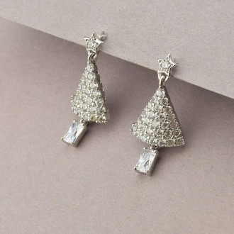 107397 Серьги 'XUPING' Фианит (родий). Житомир. фото 1