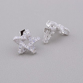 095343 Серьги 'XUPING' Фианит  (родий). Житомир. фото 1