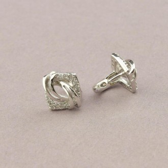 058725 Серьги 'XUPING' Фианит (родий). Житомир. фото 1