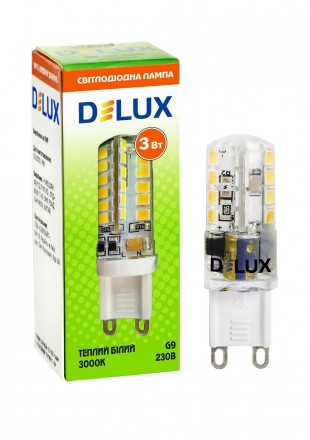 Лампа світлодіодна DELUX G9E 3Вт 3000K 220В G9
Потужність
 3 Вт
Еквівалент потуж. . фото 3