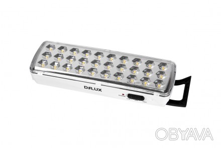 Світильник світлодіодний аварійний акумуляторний DELUX REL-501 (3.7V1,2Ah) 30 LE. . фото 1