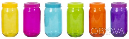 Короткий опис:Банка HEREVIN Let's Coloured Jar з кришкою. Об'єм: 1 л. Матеріал: . . фото 1