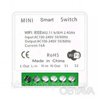 Умный выключатель-регулятор WiFi mini Smart Switch16A предназначен для включения. . фото 1