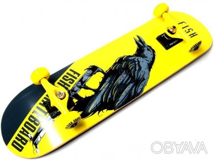 Скейтборд деревянный премиум качества от мирового бренда Fish Skateboards.
Скейт. . фото 1