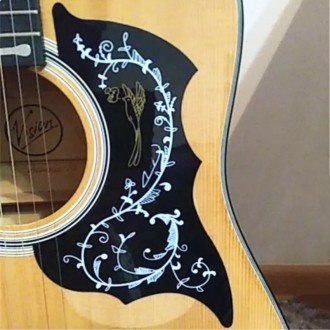 Наклейка для акустики акустической классической гитары наклейка пвх пикгард. ЧЕР. . фото 2