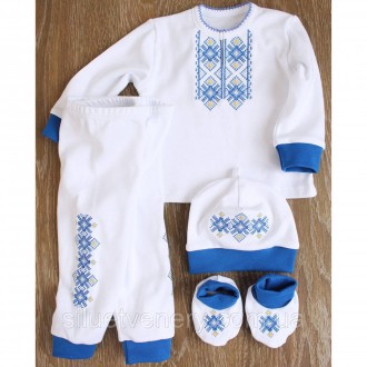 Дитячий костюм для новонародженого на виписку Вишиванка (82030520) бавовна 100%
. . фото 3