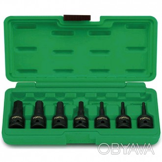 Набор насадок ударных HEX TOPTUL 1/2" 4-14мм 7 ед. GDAI0702 на присоединительный. . фото 1