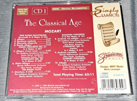 Продам Фирменный СД The Classical Age - CD 1 Mozart
Состояние диск/полиграфия N. . фото 3