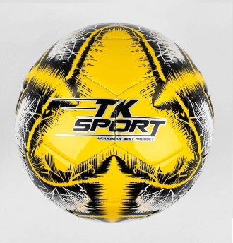 Мяч футбольный TK Sport №5 350 грамм Желтый (C 44452/3). Львов. фото 1 Мяч футбольный TK Sport №5 350 грамм Желтый (C 44452/3). Львов. фото 1