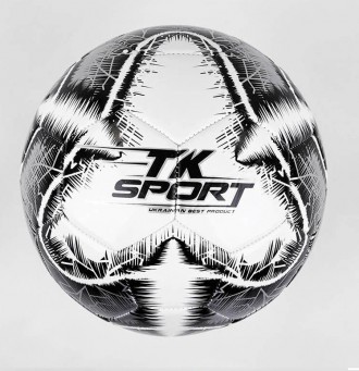 Мяч футбольный TK Sport №5 350 грамм Черно-белый (C 44452/4). Львов. фото 1 Мяч футбольный TK Sport №5 350 грамм Черно-белый (C 44452/4). Львов. фото 1