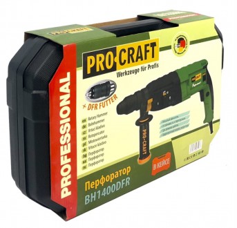 Прямий перфоратор Pro Craft BH1400DFR - надійний інструмент професійного класу, . . фото 6
