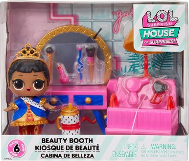 Игровой набор с куклой L.O.L. Surprise Маленькие комнатки Салон красоты ее Велич. . фото 7