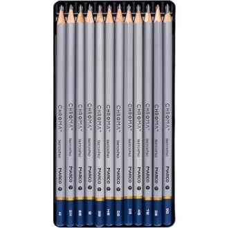Олівець простий 8015/12TN MARCO(2H-9B) CHROMA Sketch Pro. Шестигранні олівці в м. . фото 3