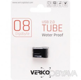 Флешка Verico USB 8Gb Tube Black. . фото 1