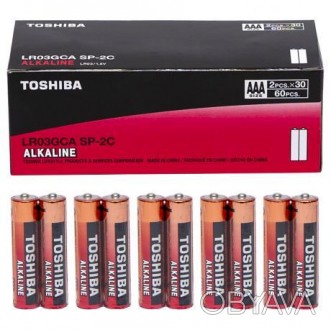 Батарейка Toshiba LR03 GCA SP-2C Economy Alkaline 1.5V, картонна упаковка 30 спа. . фото 1