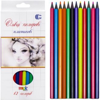 Набір кольорових олівців на 12 кольорів в картоной упаковці.. . фото 6