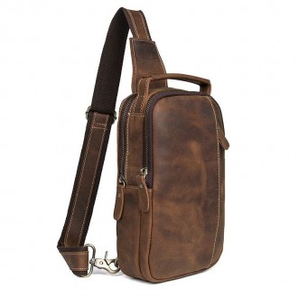 Компактный, лаконичный кожаный рюкзак из лошадиной кожи - отличный вариант на ка. . фото 4