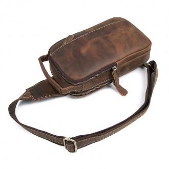 Компактный, лаконичный кожаный рюкзак из лошадиной кожи - отличный вариант на ка. . фото 9