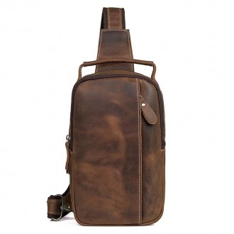 Компактный, лаконичный кожаный рюкзак из лошадиной кожи - отличный вариант на ка. . фото 2