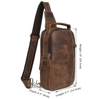 Компактный, лаконичный кожаный рюкзак из лошадиной кожи - отличный вариант на ка. . фото 8