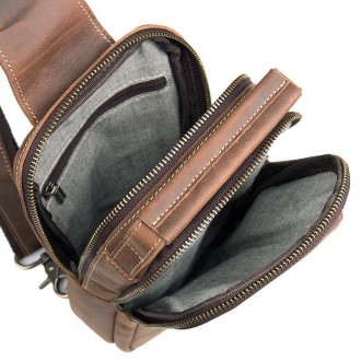 Компактный, лаконичный кожаный рюкзак из лошадиной кожи - отличный вариант на ка. . фото 7