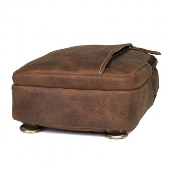 Компактный, лаконичный кожаный рюкзак из лошадиной кожи - отличный вариант на ка. . фото 5
