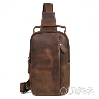 Компактный, лаконичный кожаный рюкзак из лошадиной кожи - отличный вариант на ка. . фото 1