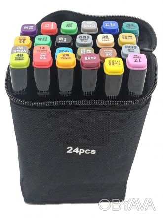 Маркери для скетчинга Touch Coco 24 кольорів 
Якісні двосторонні маркери можна в. . фото 1