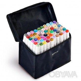 Маркери для скетчинга Touch Coco 60 кольорів 
Якісні двосторонні маркери можна в. . фото 1