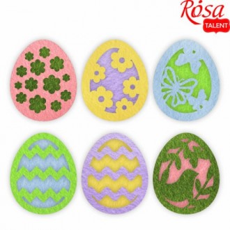 Набір фетрових заготовок Пасхальні яйця 1, 6,5*8см 12шт Rosa Talеnt. Одеса. фото 1 Набір фетрових заготовок Пасхальні яйця 1, 6,5*8см 12шт Rosa Talеnt. Одеса. фото 1