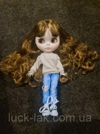 Набор одежды: джинсы, свитер и шапочка для Барби
Для куклы блайз шапочка не подо. . фото 3