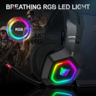 Игровые наушники ONIKUMA Gaming K10 Pro LED, с подсветкой, черныеONIKUMA Gaming . . фото 4