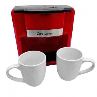 Капельная кофеварка Domotec MS-0705, 2 чашки, 500Вт, краснаяКофеварка капельная . . фото 4