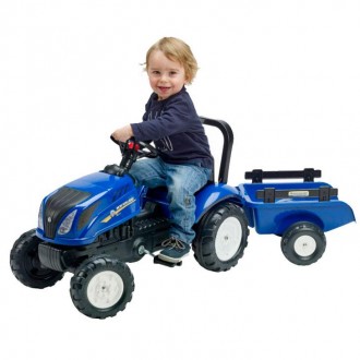 Яркий педальный трактор с прицепом станет отличным подарком или шикарной игрушко. . фото 3