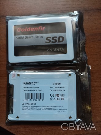 Новий запакований SSD Goldenfir
Добре підійде для ноутбука так и для настольних. . фото 1