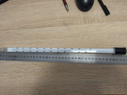 Термометр лабораторный ТЛ 7(-10...+100°С) ц.д. 0,5 град стеклянный ртутный и. . фото 3
