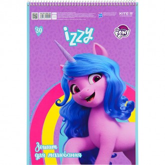 Альбом для малювання 30 арк. спіраль Kite My Little Pony софт тач + УФ лак LP22-. . фото 5