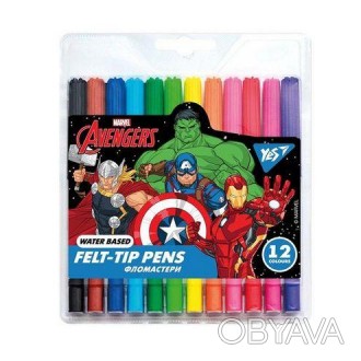 Фломастери YES Marvel.Avengers 12 кольорів 650474
 
Фломастеры торговой марки YE. . фото 1