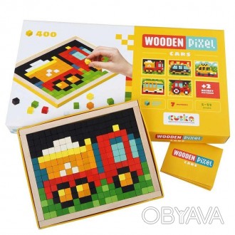 Деревянная мозаика для детей от 5-ти лет. В наборе есть 8 цветов кубиков (400 эл. . фото 1