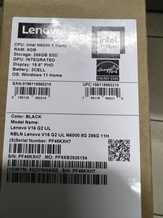 
Ноутбук Lenovo V15 G2 IJL (82QY000AGE) 8GB 256GB НОВЫЙ!!! Привезён с Германии, . . фото 7