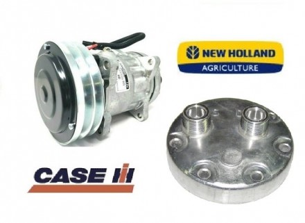 Компрессор кондиционера Case, New Holland 7H15 2GV 152 mm. 4478, 4609, 4489. . фото 2